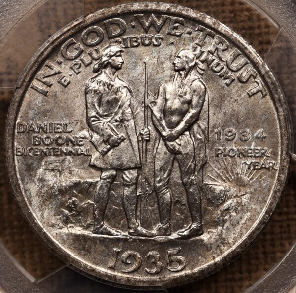 1935/34 Boone Silver Commemorative PCGS MS65 CAC - Image 2