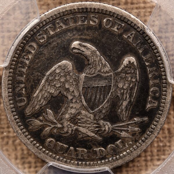 1864 Liberty Seated Quarter PCGS VF35 - Image 2