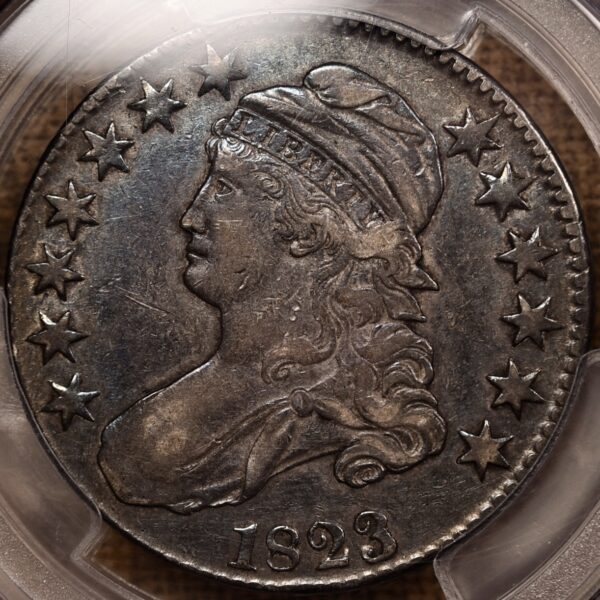 1823 O.106a Capped Bust Half Dollar PCGS VF30 CAC, ex. Brunner - Image 3