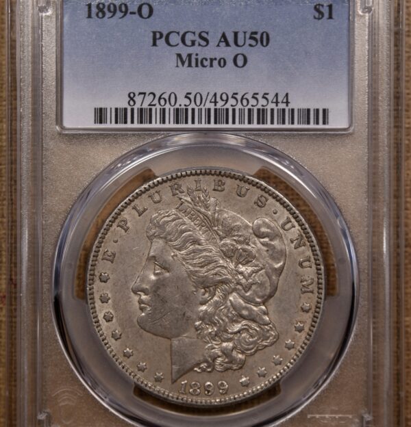 1899-O V.6 Micro O Morgan Dollar PCGS AU50 - Image 4