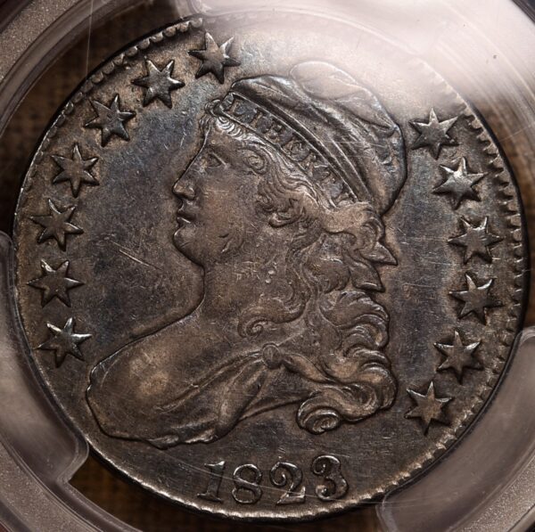 1823 O.106a Capped Bust Half Dollar PCGS VF30 CAC, ex. Brunner - Image 4