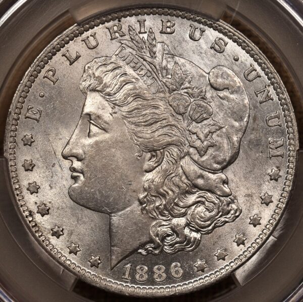 1886-O Morgan Dollar CACG AU58