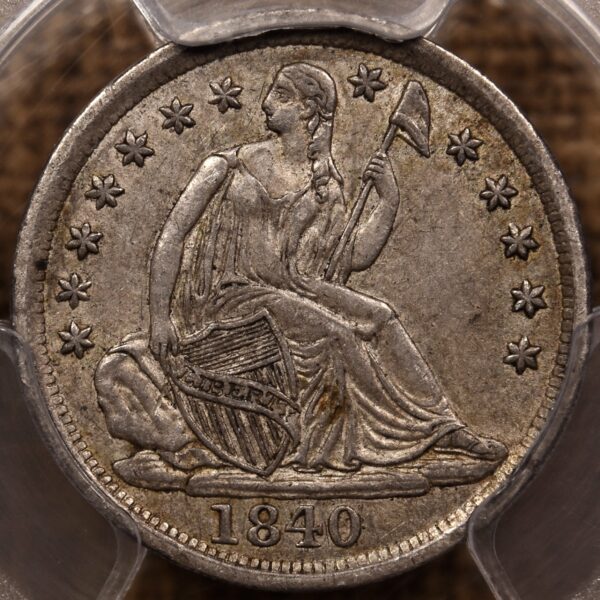 1840 No Drapery Liberty Seated Half Dime PCGS AU55