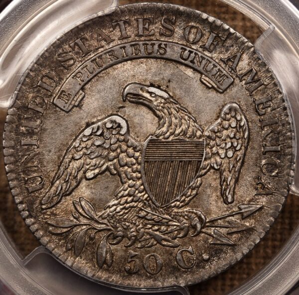 1832 O.103 Small Letters Capped Bust Half Dollar PCGS AU58 CAC - Image 2