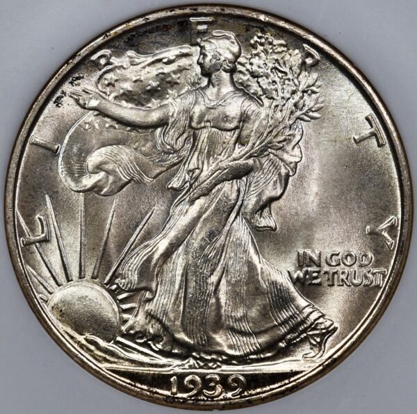 1939-S Walking Liberty Half Dollar NGC MS66 CAC No-Line Fatty