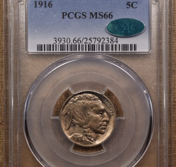 1916 Buffalo Nickel PCGS MS66 CAC - Image 3