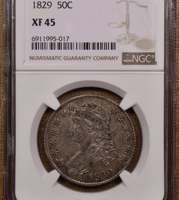 1829 O.105 Capped Bust Half Dollar NGC XF45 - Image 3