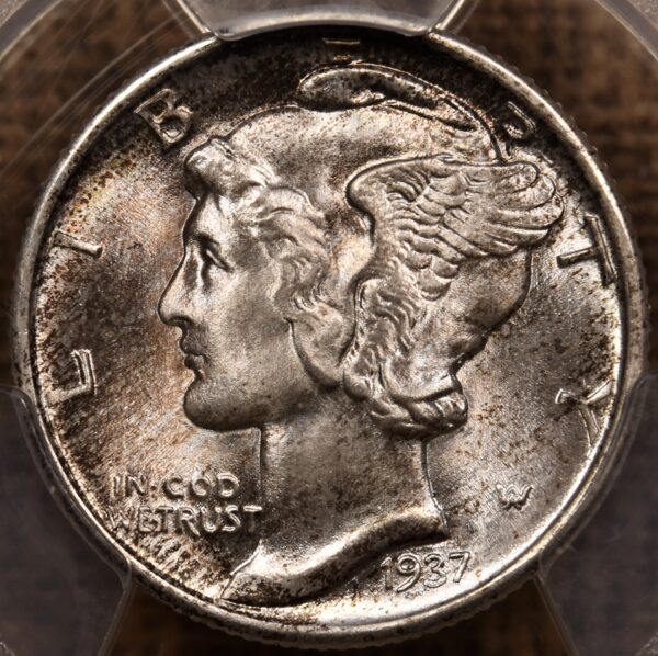 1937 Mercury Dime PCGS MS66 FB