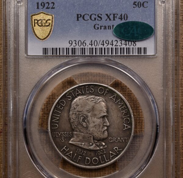 1922 Grant Silver Commemorative PCGS XF40 CAC - Image 3