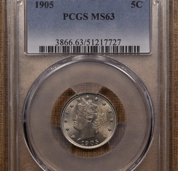 1905 Liberty Nickel PCGS MS63 - Image 3