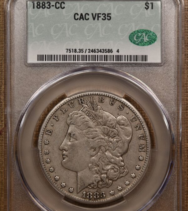 1883-CC Morgan Dollar CACG VF35 - Image 3