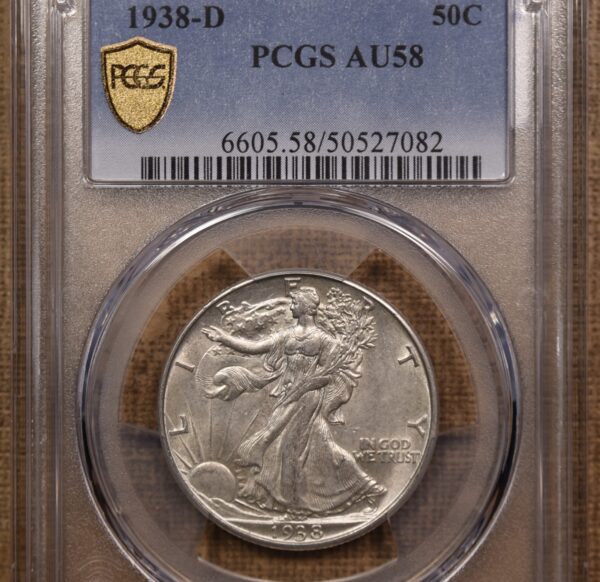 1938-D Walking Liberty Half Dollar PCGS AU58 - Image 3