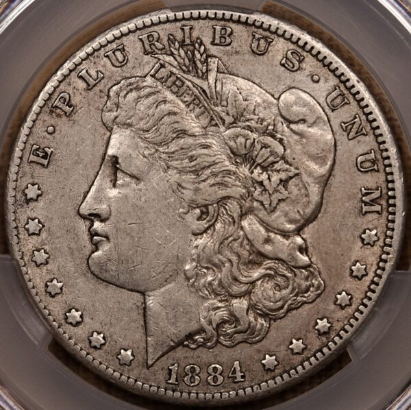 1884-CC Morgan Dollar CACG XF45