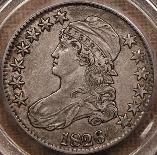 1826 O.115 R4+ Capped Bust Half Dollar PCGS XF45 CAC, ex. Brunner