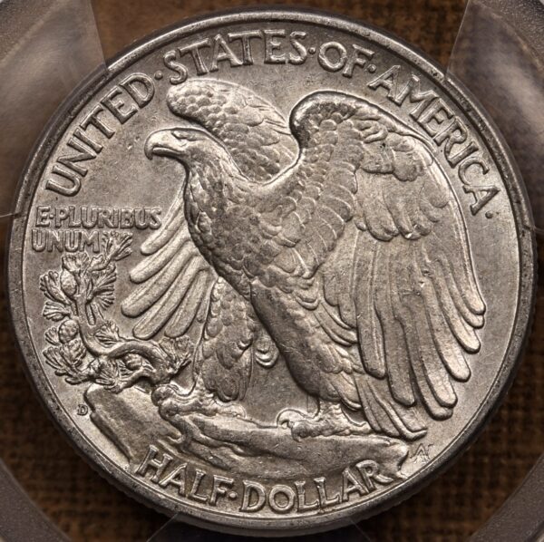 1938-D Walking Liberty Half Dollar PCGS AU58 - Image 2