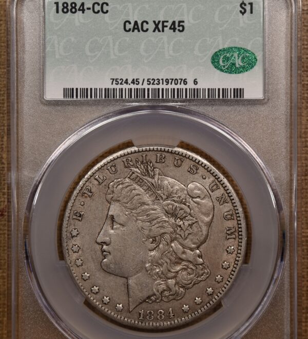 1884-CC Morgan Dollar CACG XF45 - Image 3