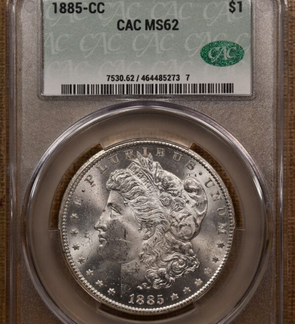 1885-CC Morgan Dollar CACG MS62 - Image 3