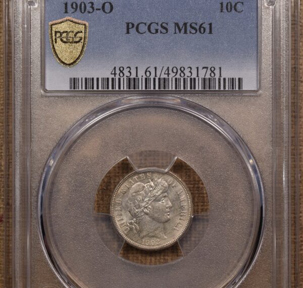 1903-O Barber Dime PCGS MS61 - Image 3