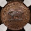 1863 F-630CH-3a Thomas White New York, NY Civil War Store Card NGC MS64 BN