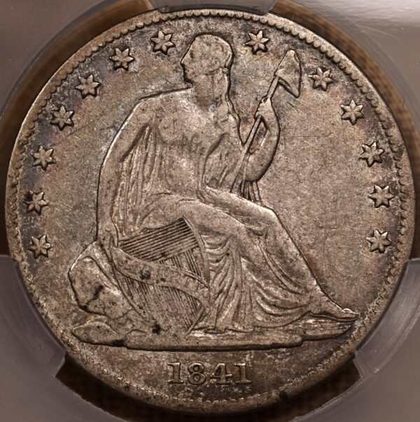 1841-O WB-7 Large O Liberty Seated Half Dollar CACG F15 - Image 3