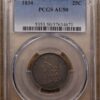 1834 B.1 O/F Capped Bust Quarter PCGS AU50, ex. Newman - Image 4