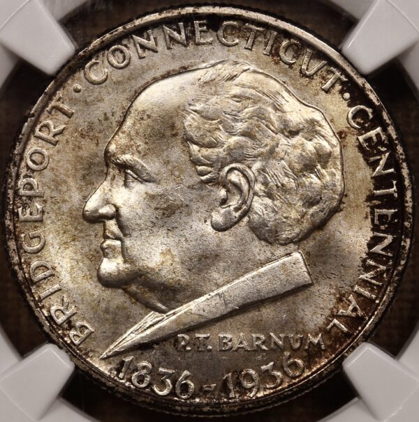 1936 Bridgeport Silver Commemorative NGC MS65