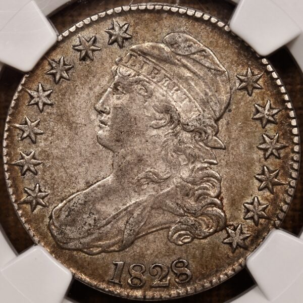 1828 O.113 Capped Bust Half Dollar NGC XF45 CAC, ex. Brunner