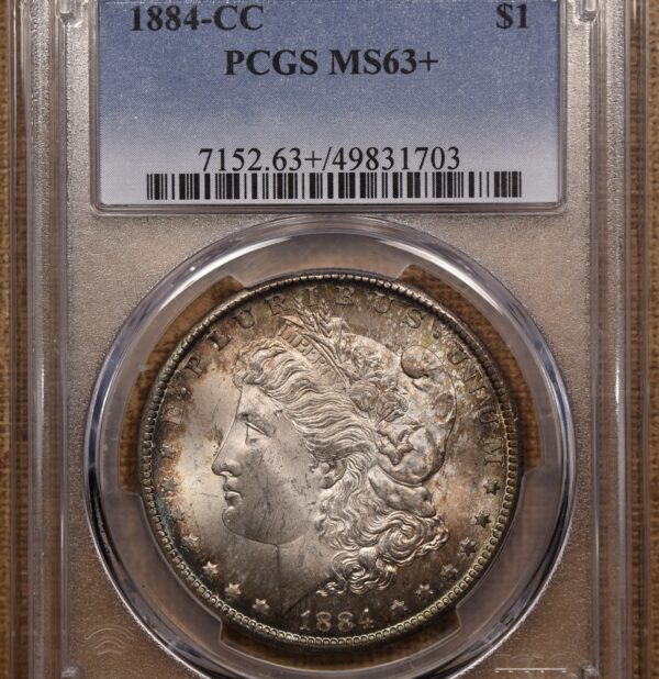 1884-CC Morgan Dollar PCGS MS63+ - Image 7