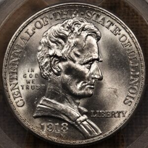 1918 Lincoln Silver Commemorative PCGS MS65 CAC