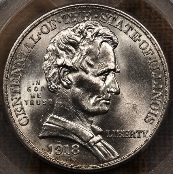 1918 Lincoln Silver Commemorative PCGS MS65 CAC