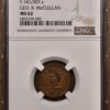 1863 Civil War Token F-141/307a George B. McClellan / Army & Navy NGC MS62 - Image 3