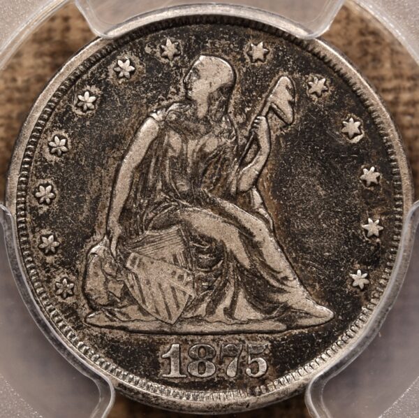 1875-CC BF-4 Twenty Cent PCGS VF25