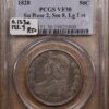 1828 O.123a R5+ Square 2 Small 8 Large Letters Capped Bust Half Dollar PCGS VF30, ex. Brunner - Image 3
