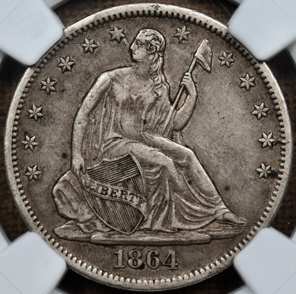 1864-S WB-5 R4 Seated Liberty Half Dollar NGC XF40 CAC