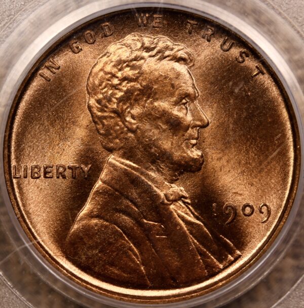 1909 VDB Lincoln Cent PCGS MS65 RD