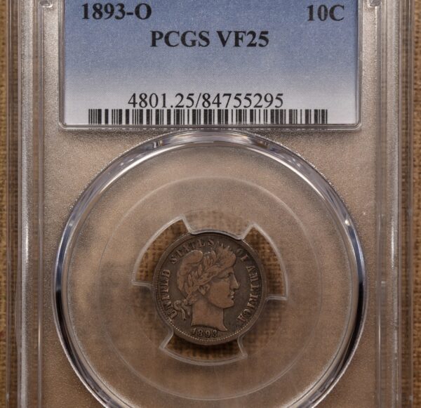 1893-O Barber Dime PCGS VF25 - Image 3