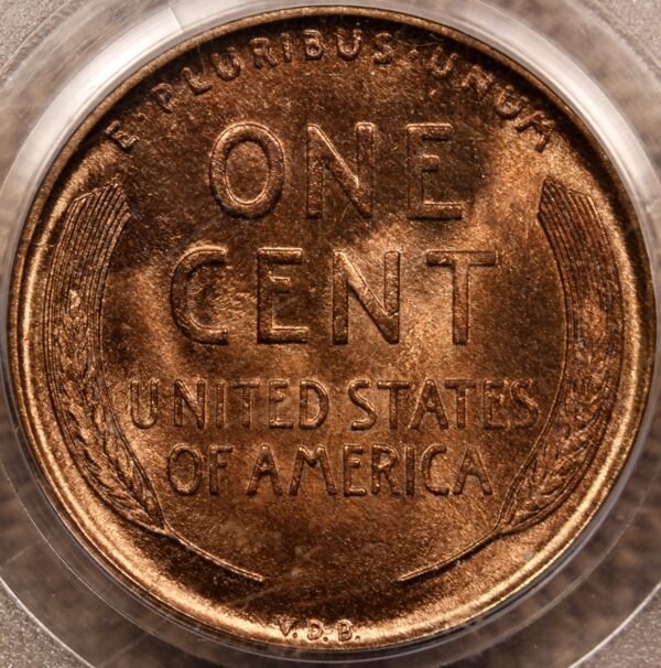 1909 VDB Lincoln Cent PCGS MS65 RD - Image 2