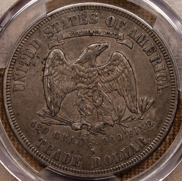 1877-S Trade Dollar PCGS XF45 CAC - Image 2