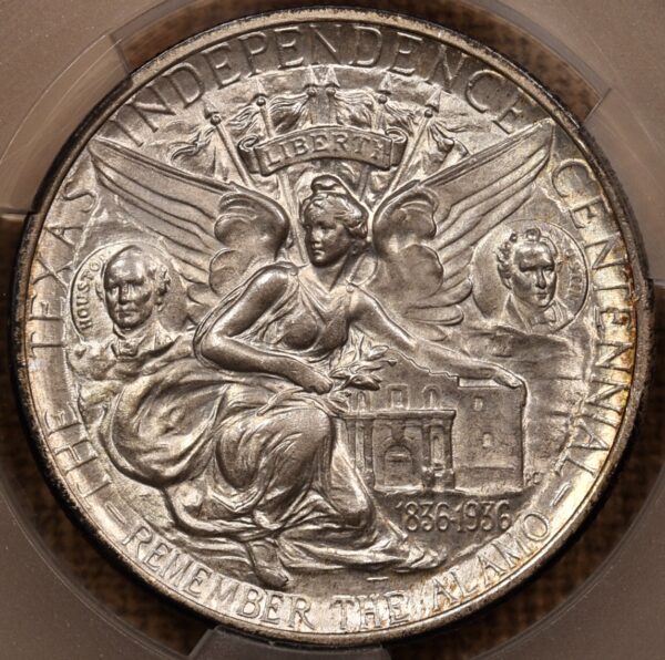 1934 Texas Silver Commemorative CACG MS64 - Image 2