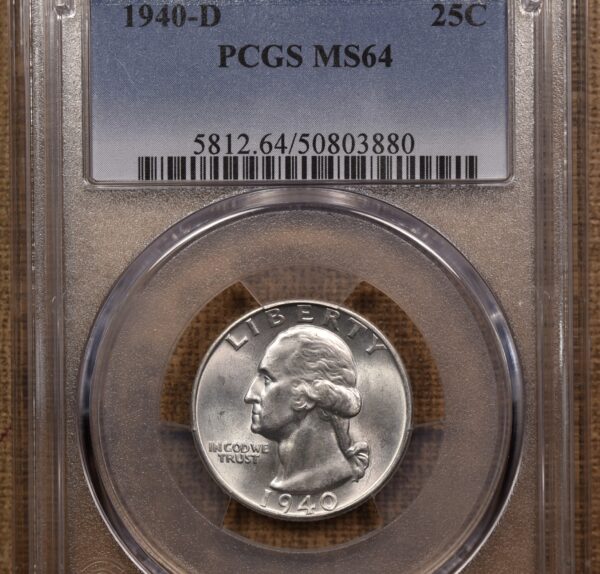 1940-D Washington Quarter PCGS MS64 - Image 3