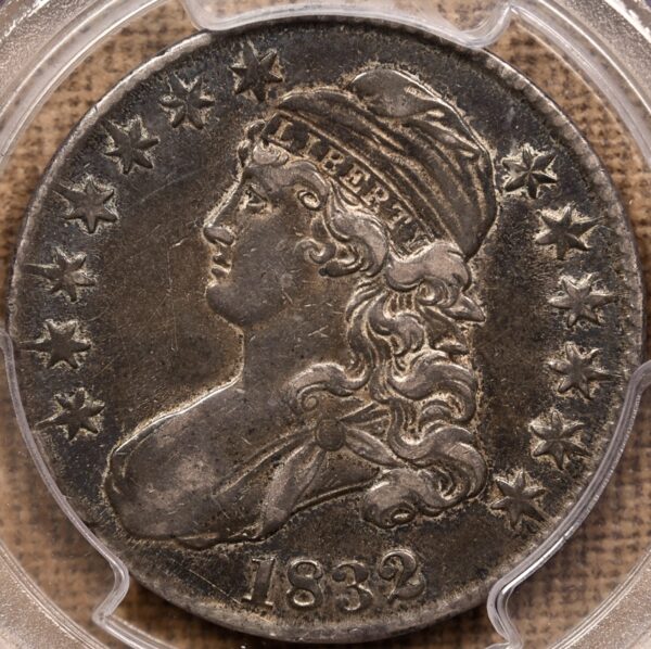 1832 O.109 R4- Small Letters Capped Bust Half Dollar PCGS XF40 CAC, ex. Brunner