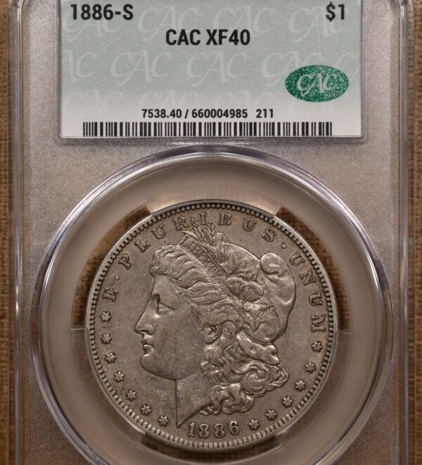 1886-S Morgan Dollar CACG XF40 - Image 3