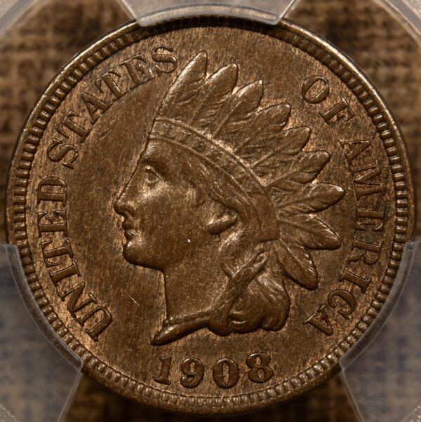 1908-S Indian Cent PCGS AU58