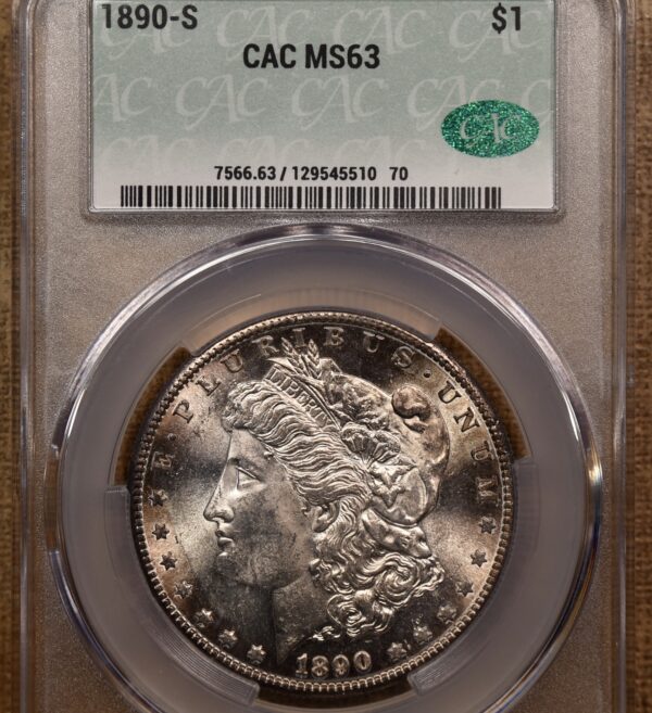 1890-S Morgan Dollar CACG MS63 - Image 5