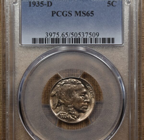 1935-D Buffalo Nickel PCGS MS65 - Image 3