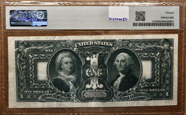 1896 $1 Educational Silver Certificate Fr# 225 PMG VF20 - Image 2