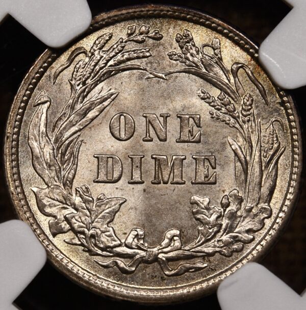 1911 Barber Dime NGC MS63 - Image 2