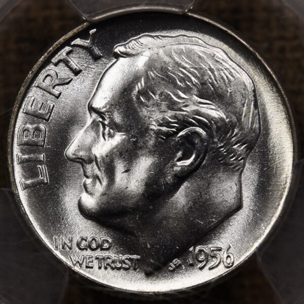 1956 Roosevelt Dime PCGS MS66, amazing album color