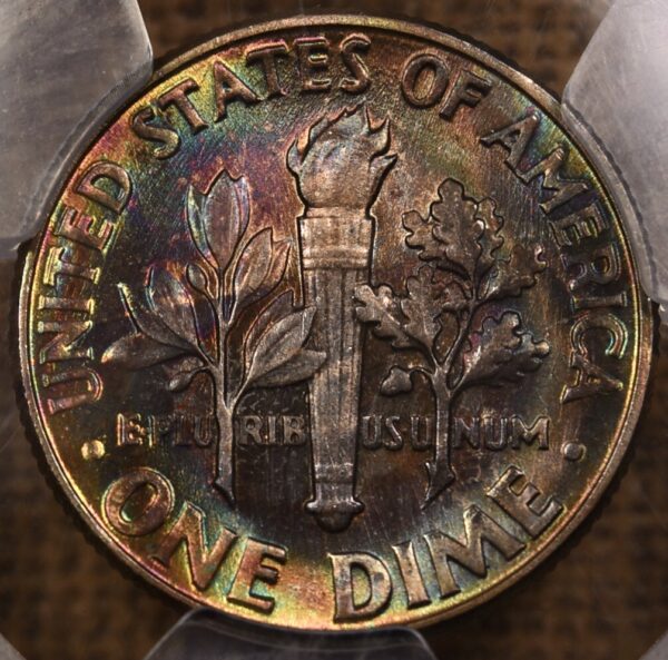 1956 Roosevelt Dime PCGS MS66, amazing album color - Image 2