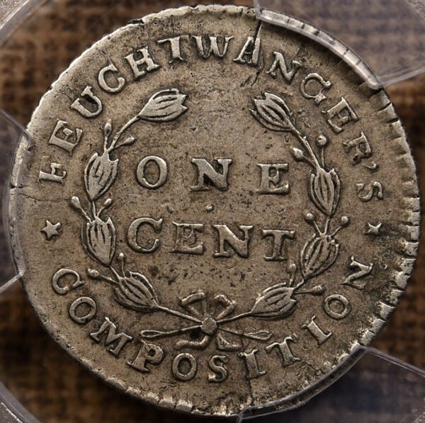 1837 1/A R4 New York Feuchtwanger's Composition Cent PCGS XF40 - Image 2